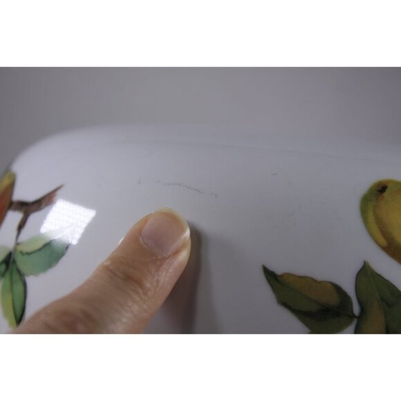 1986 English Royal Worcester Evesham Vale 8" round bowl, Freezer to Oven, Oven - Picture 8 of 10